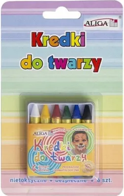 Zdjęcie produktu dla Kredki do malowania ciała i twarzy 6 kolorów
