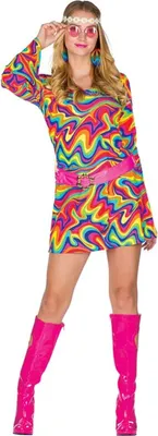 Immagine prodotto di Costume hippie flower power anni '70 costume hippie retrò Woodstock pace ladies 44