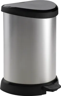 Produktbild von DECOBIN Abfalleimer 15L mit Fußpedal silber metallic