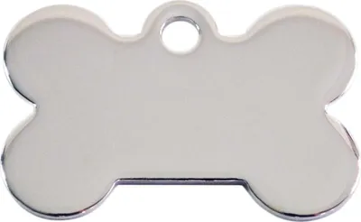 Produktbild von Adressanhänger mit Gravur - Knochen - klein - silber