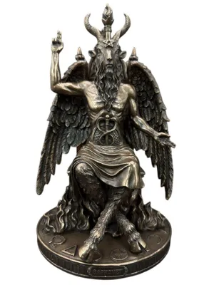 Obrázok produktu pre Baphomet figúrka dekoratívna socha mystická socha dekorácia do obývacej izby zberateľská figúrka darčekový nápad kancelária polička bronzový vzhľad Veronese WU77866A1