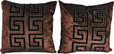 Produktbild von 2er Set Luxus Kissenbezüge Kissenhüllen Zierkissen Sofakissen Medusa Mäander Stil mit Reisverschluss