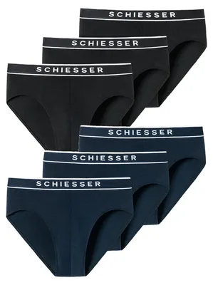 Produktbild von Herren Rioslip 6-Pack 95/5 Organic Baumwolle - schwarz-navy - Größe XL