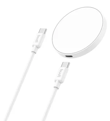 Produktbild von Budi 15W kabelloses Ladegerät mit Typ-C-Kabel