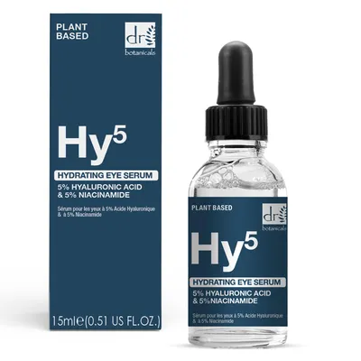 Produktbild von Dr Botanicals Feuchtigkeitsspendendes Anti-Aging-Augenserum mit 5 % Hyaluronsäure & 5 % Niacinamid, 15 ml