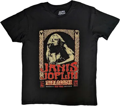 Immagine prodotto di Janis Joplin - Maglietta da uomo/donna Unisex RO9337 (XL) (Nero)