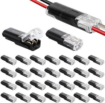 Produktbild von Wasserdichte 2-Pin Auto-Stecker 12V Schnellverbindung 18-22 AWG Kabel