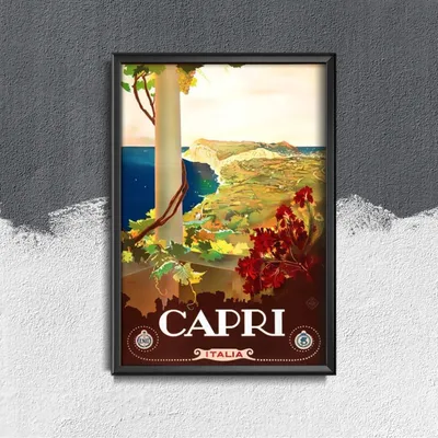 Produktbild von Poster - Canvas - Leinwand - 29,7 cm x 42 cm - Capri Italien