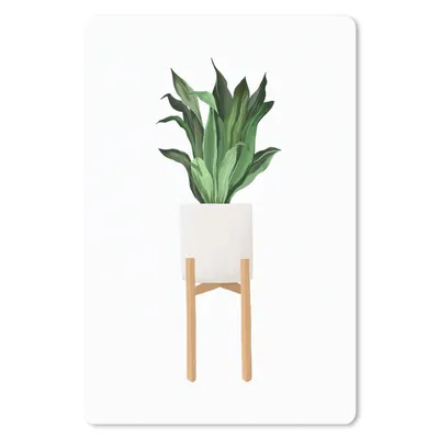 Produktbild von MuchoWow® Mauspad Mousepad Pflanzen - Blumentopf - Weiß 18x27 cm - Mousepads - Maus Mat - Pad - Mausunterlage