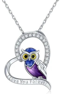 Immagine prodotto di Collana da donna in argento 925 con ciondolo a cuore e zirconi, lunghezza 45 cm + 5 cm