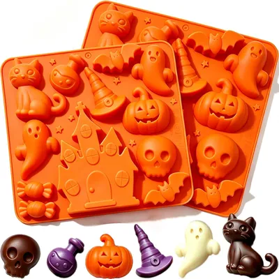 2 Halloween-Silikonformen – Backformen für Kuchen & Deko