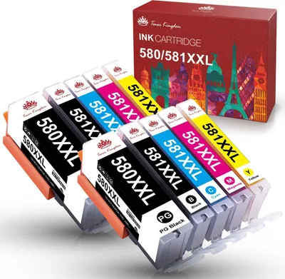 Produktbild von 10 Pack PGI-580 CLI-581 XXL Patronen Ersatz für Canon 580 581 Druckerpatronen Kompatibel für Canon Pixma TR8550 TS6150 TS6250 TS8150 TR7550 TS8250 TS6250 TS6350 TS9550 TS8151 TS6151 TS9150 TS8251 TS6251
