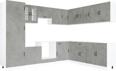 Produktbild von vidaXL 14-tlg. Küchenschrank-Set Lucca Betongrau Holzwerkstoff