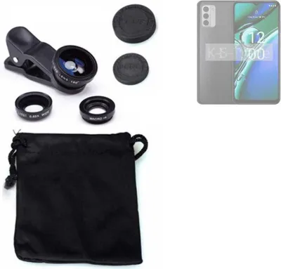 Produktbild von K-S-Trade Smartphone Kamera Linsen Set Kompatibel mit Nokia G42 5G 3in1 Clip-On Kamera Adapter Macro Weitwinkel FishEye Fischauge Objektiv Linse