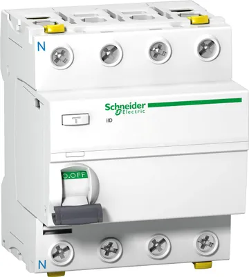 Obrázek produktu pro Zbytkový proudový chránič iID-63-4-30-AC 63A 4pólový 30mA Typ AC Schneider A9Z11463