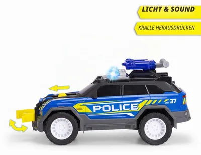 Produktbild von Dickie Toys - Police SUV (30 cm) - großes Polizeiauto ab 3 Jahre mit Schussfunktion & Zubehör, Polizei-Spielzeug für Kinder mit Licht & Sound, inkl. B