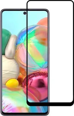 Image de Smartphonica Samsung Galaxy A71 full cover tempered glass screen protector en verre trempé avec coins arrondis