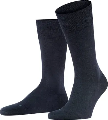 Image de FALKE Chaussettes Hommes - Sensitiv Berlin, Bas Courts, Taille Confortable, Uni Bleu Foncé 47-50