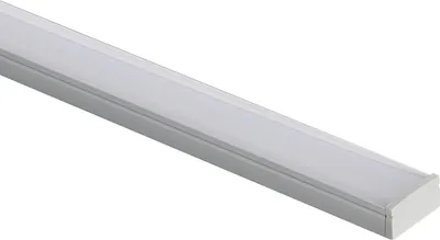 Produktbild von Aluminiumprofil Aufbau für LED Streifen bis 12 mm Aluminium 2 m Weiß transluzent