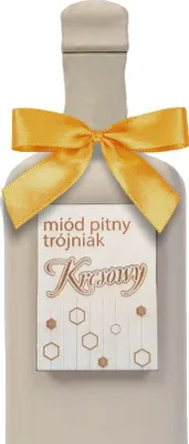 Produktbild von Kresowy Trojniak Honig (Drittel) 0,5L im Steinzeuggefäß | Met Honigwein Metwein Honigmet | 500 ml | 13% Alkohol | Mazurskie Miody | Geschenkidee | 18+