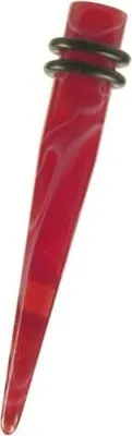 Produktbild von Piercing Ohr Expander Dehnungstab Acryl Marble Dehnstab UV Transparent Vhma.Rot.4mm