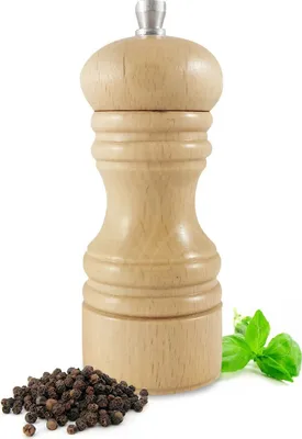 Produktbild von Pfeffermühle Salzmühle Gewürzmühle Hochglanz 12cm Natur