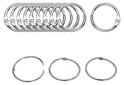Produktbild von 10 Stück gardinenringe zum öffnen,15mm Gardinenringe Vorhangringe, Rundringe Vorhang Clips,Silber