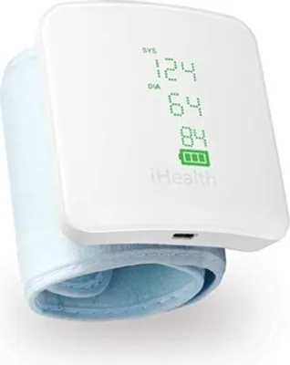 Obrázok produktu pre zápästný tlakomer iHealth BP7S White, bezdrôtový, hmotnosť 105 g