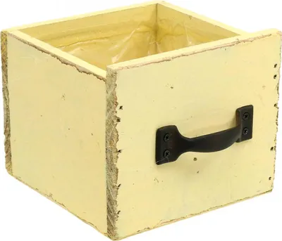 Produktbild von Vintage Holzschublade mit Griff als Pflanzgefäß Deko