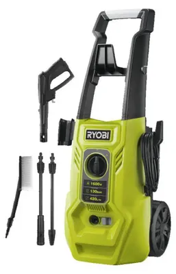 Produktbild von RYOBI - Hochdruckreiniger de Hochdruck 1600W, 130 Bar, 420l/h - 5m Schlauch, Aufroller, 2 Düsen (1 Vario, 1 Turbo) und 1 Multisurface-Bürste, 0,9l Reinigungsmitteltank - RY130PWA