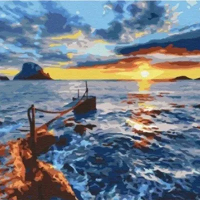 Immagine prodotto di Dipinto per numeri, tema: mare, dimensioni 40x50 cm