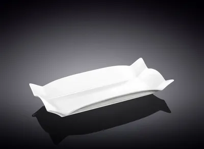 Image de Plat de service Wilmax 25 x 12 cm en porcelaine, blanc WL-992582/A