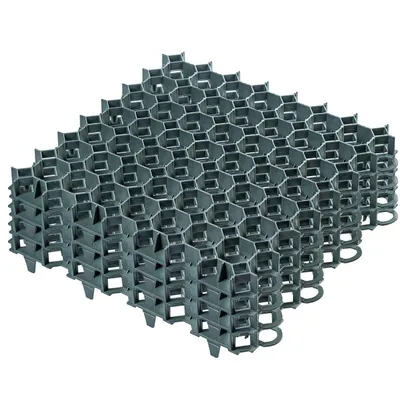 Image de KADAX Grille gazon en plastique "Forsa", Plaque pour paddock, Plaques pour grille gazon, vert, 50cm, 4 pièces