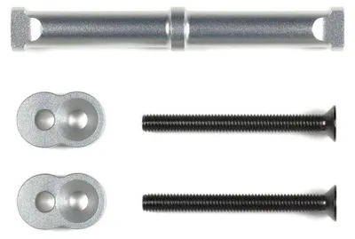 Produktbild von BB-01 Alu Dämpferhalter hinten silber für RC Modellbau