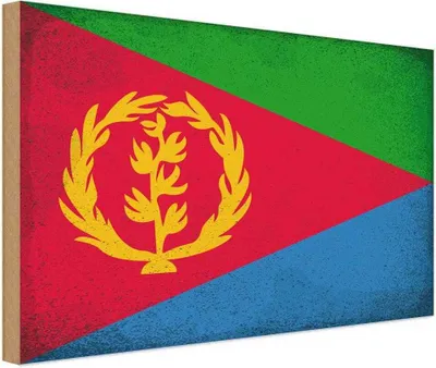 Zdjęcie produktu dla vianmo Drewniany znak 30x40 cm Eritrea Flag of Eritrea