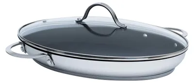 Vispan mit Deckel 38 x 26 cm Edelstahl Antihaft Induktion