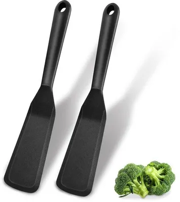 Produktbild von Set aus 2 antihaftbeschichteten Silikonspateln zum Kochen und Backen