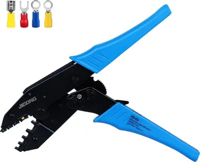 Produktbild von Kabelschuhzange mit Ratschenfunktion Crimpzange Quetsch Zange 0.25-6 mm² Kabelschuhe Presszange Zange für isolierte Verbinder