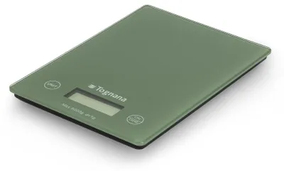 Küchenwaage mit LCD-Display, Touchscreen, 5 kg, Salbeigrün