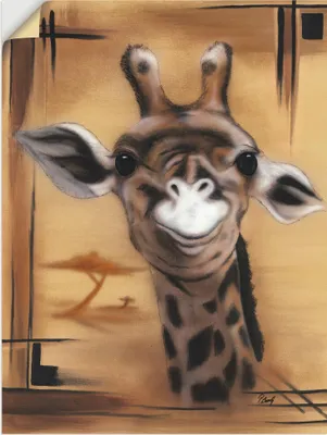 Produktbild von ARTland Wandbild, selbstklebend Giraffe Größe: 45x60 cm