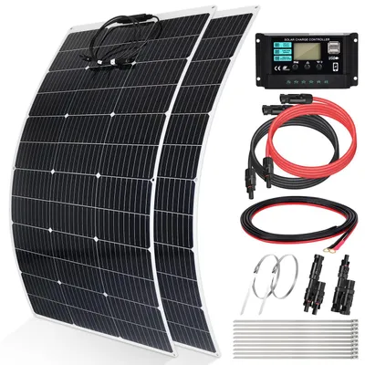 Flexibles Solarpanel-Set 240 W 12 V, 2x120 W + 30 A Laderegler