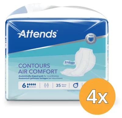 Productafbeelding van 4x Attends Contours Air Comfort 6 (35 stuks)