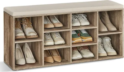 Produktbild von Schuhbank, Schuhregal, Sitzbank, Flurbank, verstellbaren Ablagen