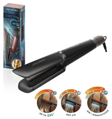 Produktbild von Cecotec Haarglätter mit Luft Air Lisse Black. 600W, schützt das Haar, Ionen-Technologie, Keratin und Arganöl
