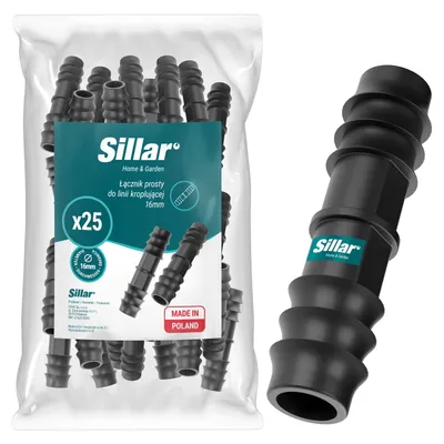 Produktbild von Sillar Gerade Verbinder 16 mm für Tropfbewässerung – 25x Schlauchverbinder