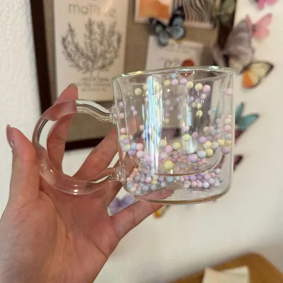 Produktbild von 360Home Wasserbecher – Doppelwandiger Glasbecher – Geschenk A