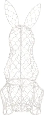 Obrázok produktu pre Košík na vajcia Clayre & Eef Rabbit 39 cm White Metal