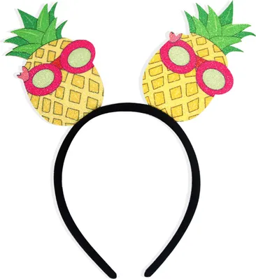 Produktbild von Hawaii-Party-Stirnband, Filz, Luau-Kopfbedeckung, Palmen-Flamingo-Ananas-Stirnbänder für Partygeschenke zum Thema Sommer und Strand