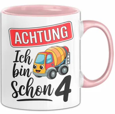 Produktbild von 4. Geburtstag Tasse Geschenk Ich bin schon 4 Geschenkidee Geschenkidee Lustig (Rosa)