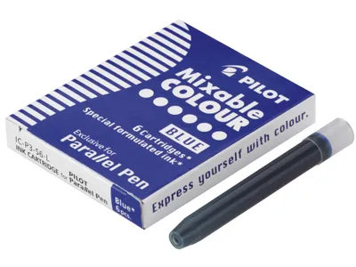 Produktbild von PILOT Parallel Pen Tintenpatronen 6er Set – für Kalligraphie, Farbe Blau